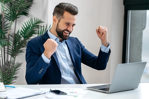 Successful joyful lucky caucasian businessman in a LDTCC24